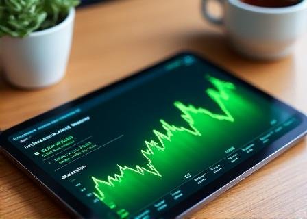 Professional looking at holographic financial data charts in a clean office environment